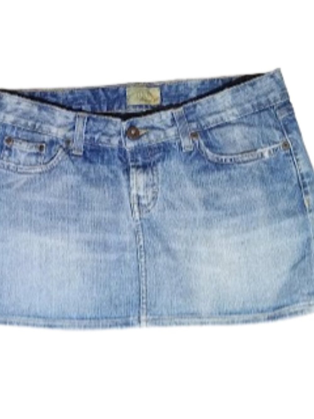 womans size 7 BKE denim micro mini skirt y2k lightly distressed